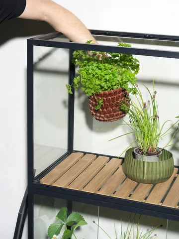 Armário de plantas Grower Greens - Preto, 81x137 cm - Brafab