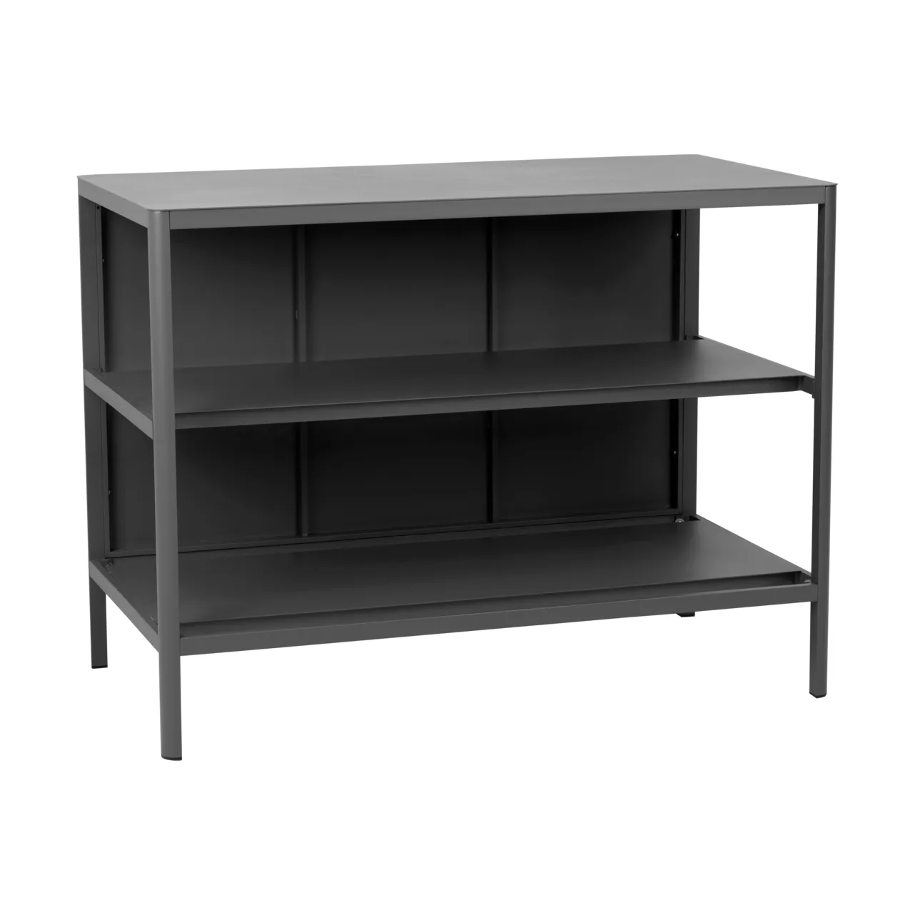 Bancada de cozinha exterior Kelia com prateleiras, Antracite, 121x91x64 cm Brafab