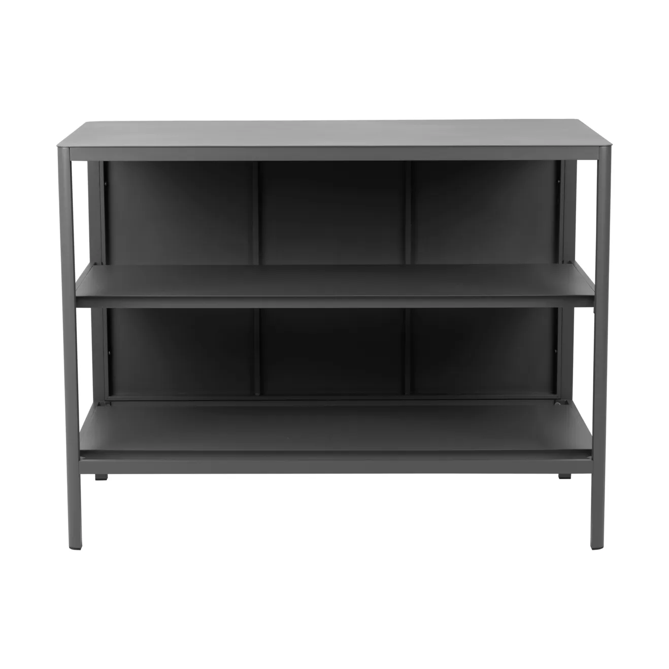 Bancada de cozinha exterior Kelia com prateleiras, Antracite, 121x91x64 cm Brafab