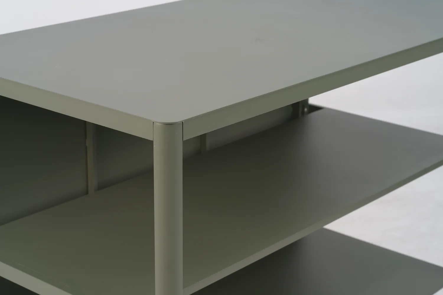 Bancada de cozinha exterior Kelia com prateleiras, Nordic green, 121x91x64 cm Brafab