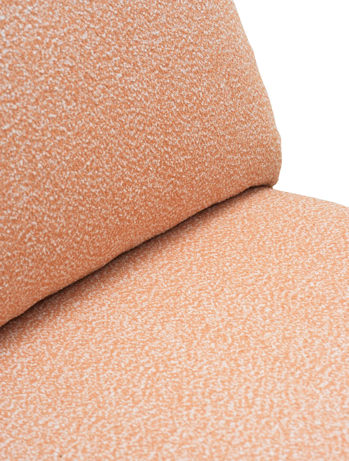 Blixt poltrona lounge, Branco pérola-teddy laranja Brafab