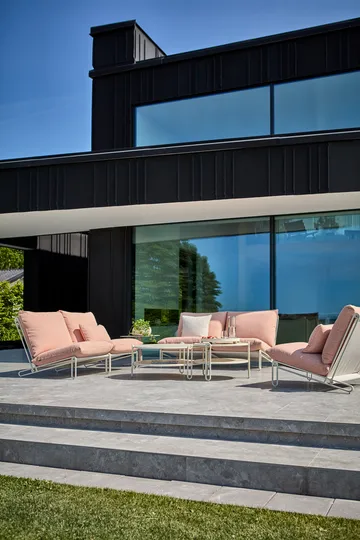 Blixt poltrona lounge - Branco pérola-teddy laranja - Brafab