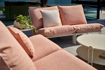 Blixt poltrona lounge - Branco pérola-teddy laranja - Brafab