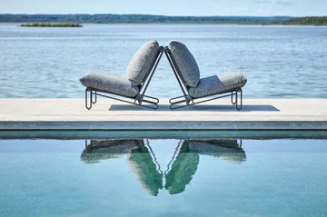 Blixt poltrona lounge - Preto-teddy formiga - Brafab