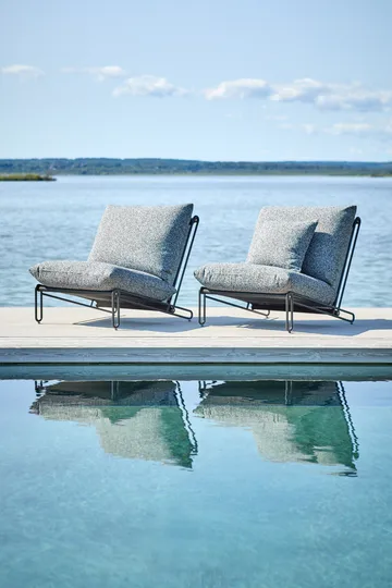 Blixt poltrona lounge - Preto-teddy formiga - Brafab