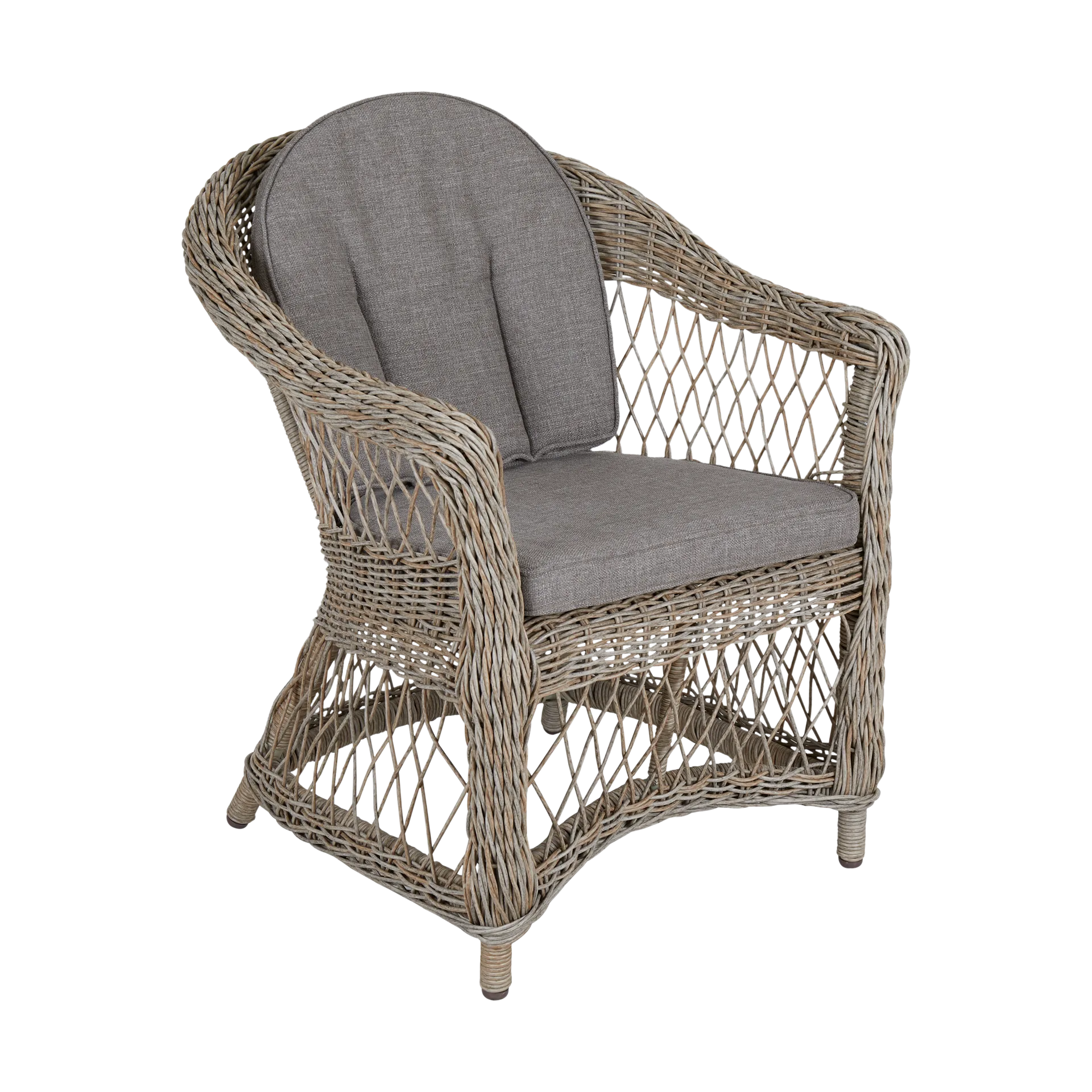 Cadeira de braços Kamomill com almofada de assento e encosto, Beige-areia Brafab