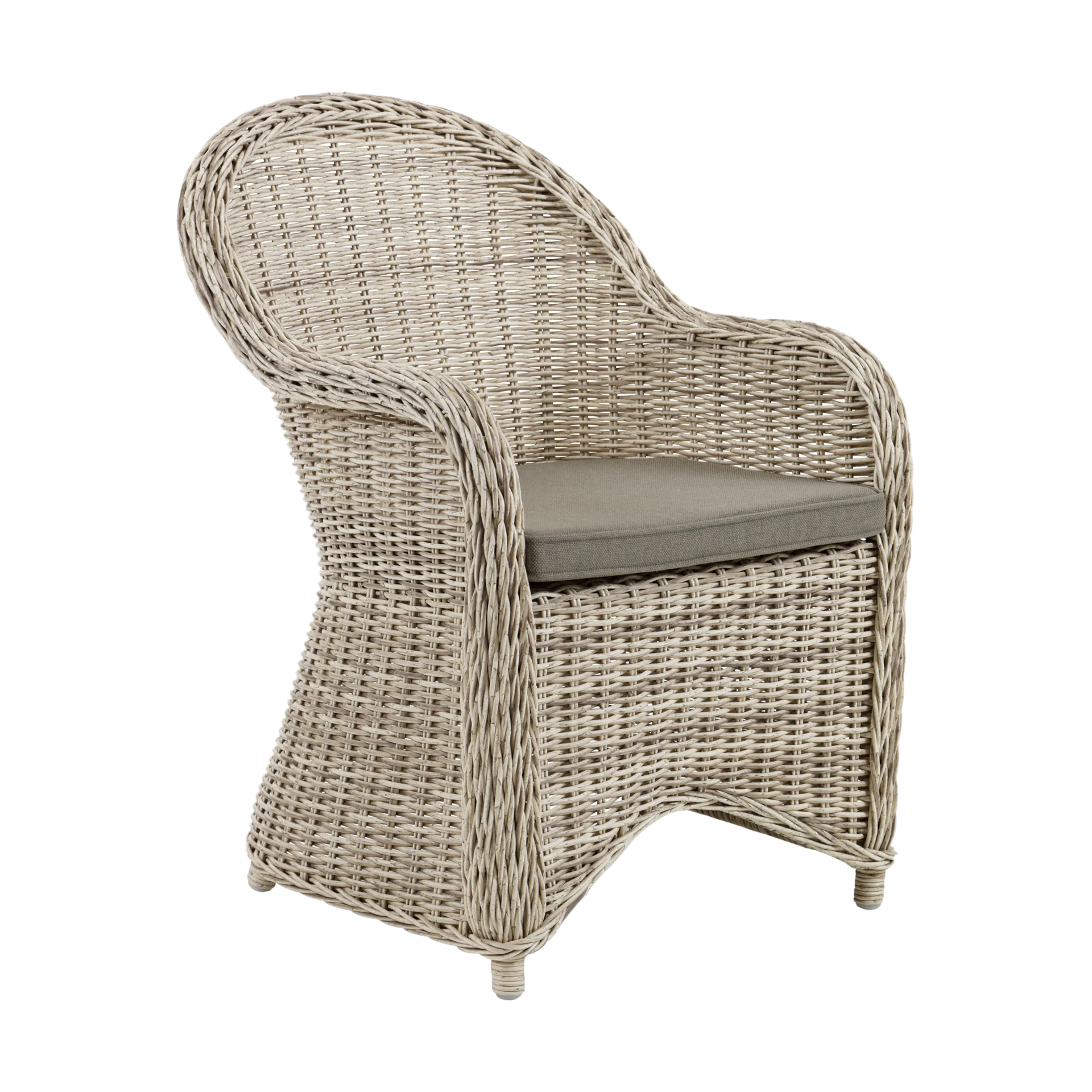 Cadeira de braços Paulina com almofada de assento, Beige-beige Brafab