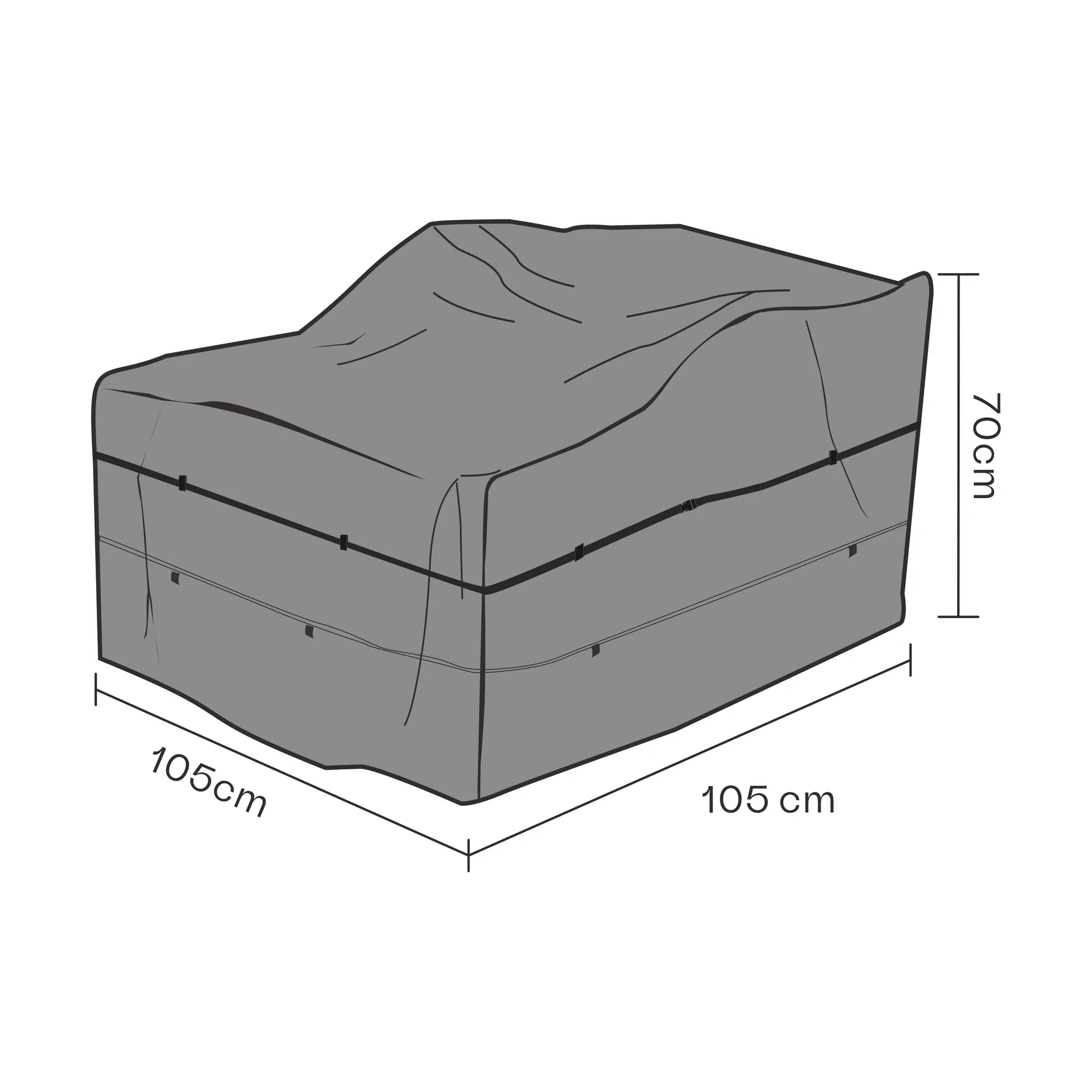 Capa protetora para poltrona Brafab, Preto 105 cm Brafab