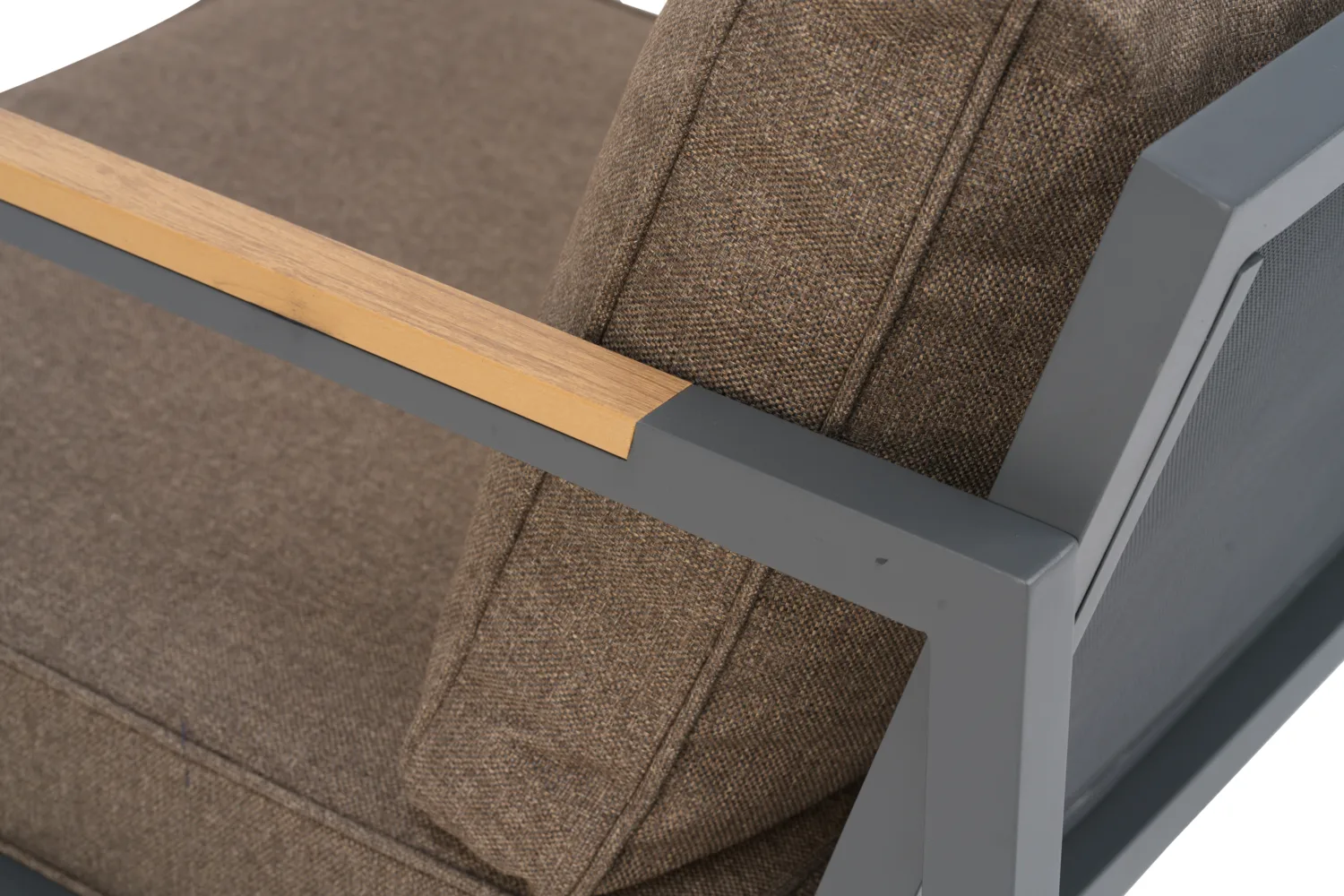 Conjunto de sofá Cap, Antracite-castanho, 6 lugares Brafab