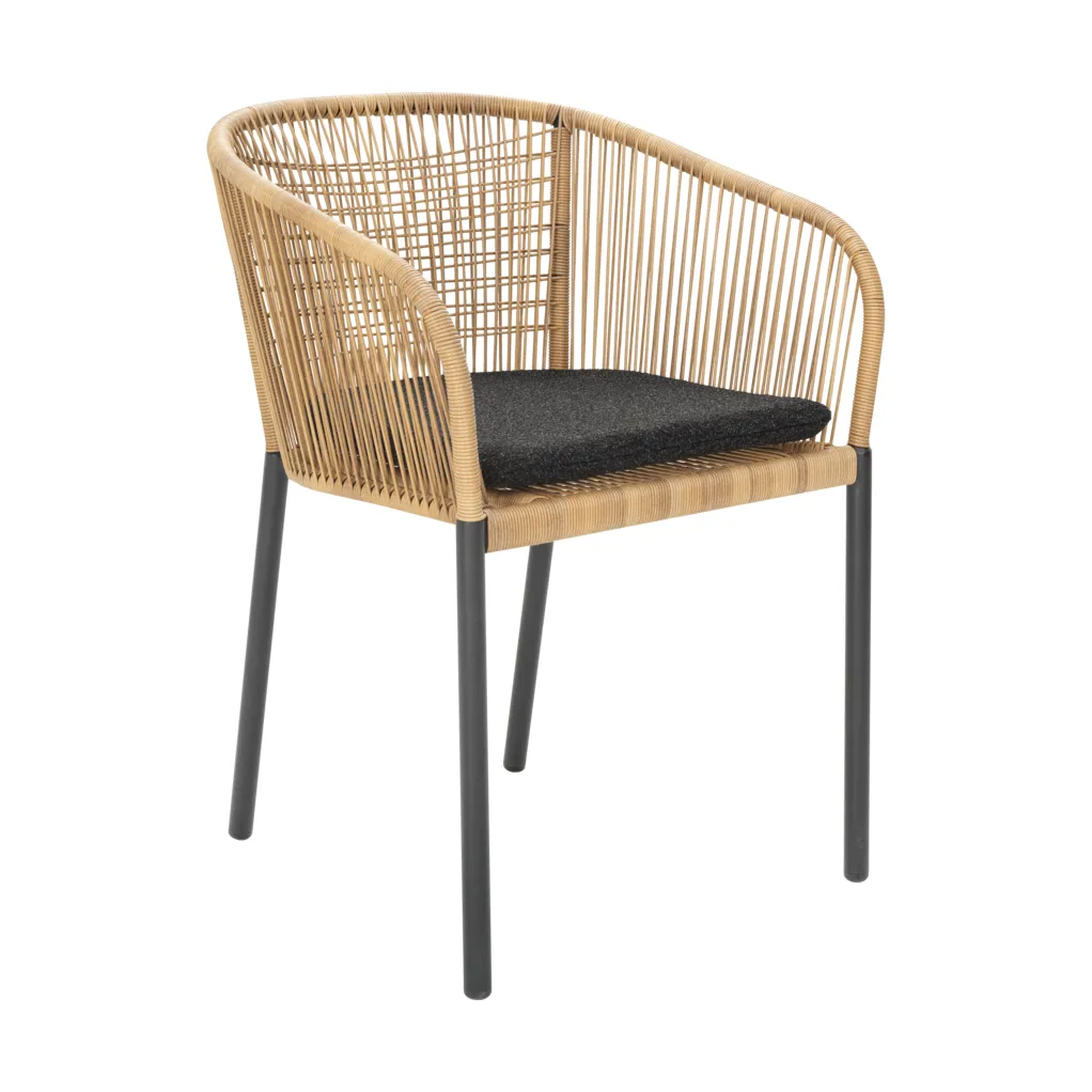 Delta cadeira de braços, Antracite-natural Brafab