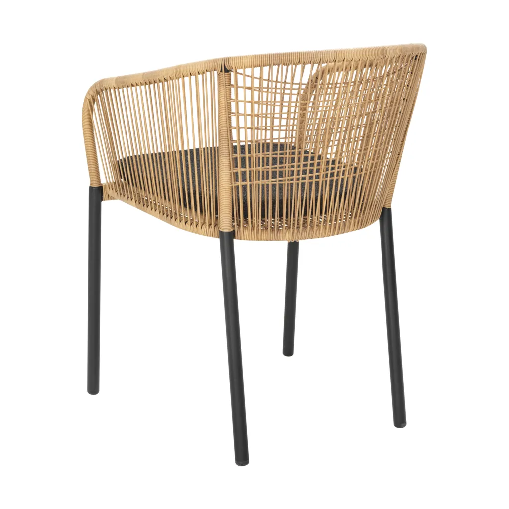 Delta cadeira de braços, Preto-natural Brafab