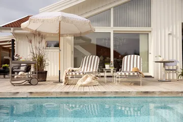 Guarda-sol Gatsby - Grey stripe, Ø256 cm - Brafab