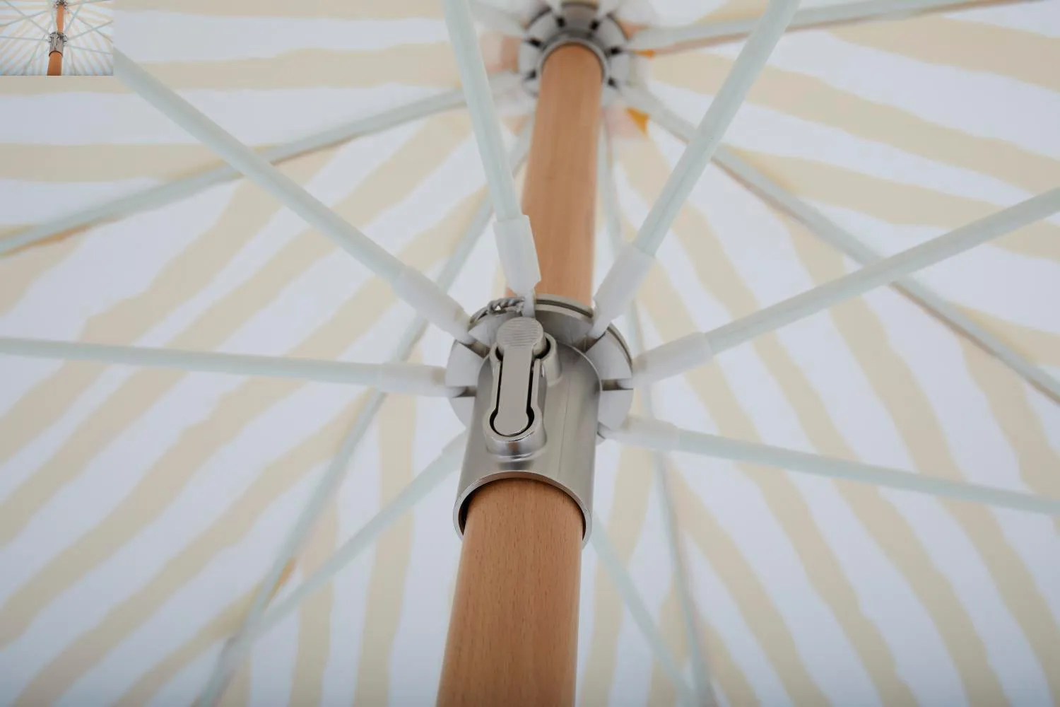 Guarda-sol Gatsby, Yellow stripe, Ø185 cm Brafab