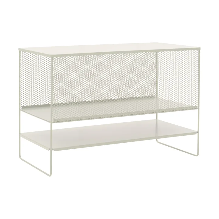 Haru armário de bancada para cozinha exterior com prateleiras 120x90x60 cm - Branco pérola - Brafab
