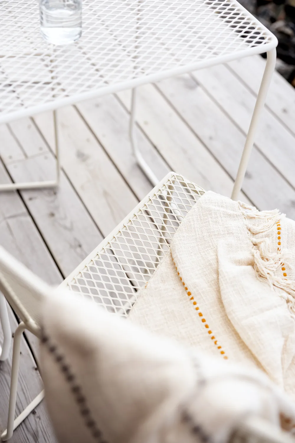 Haru mesa de café, Pearl white, 54x61 cm Brafab