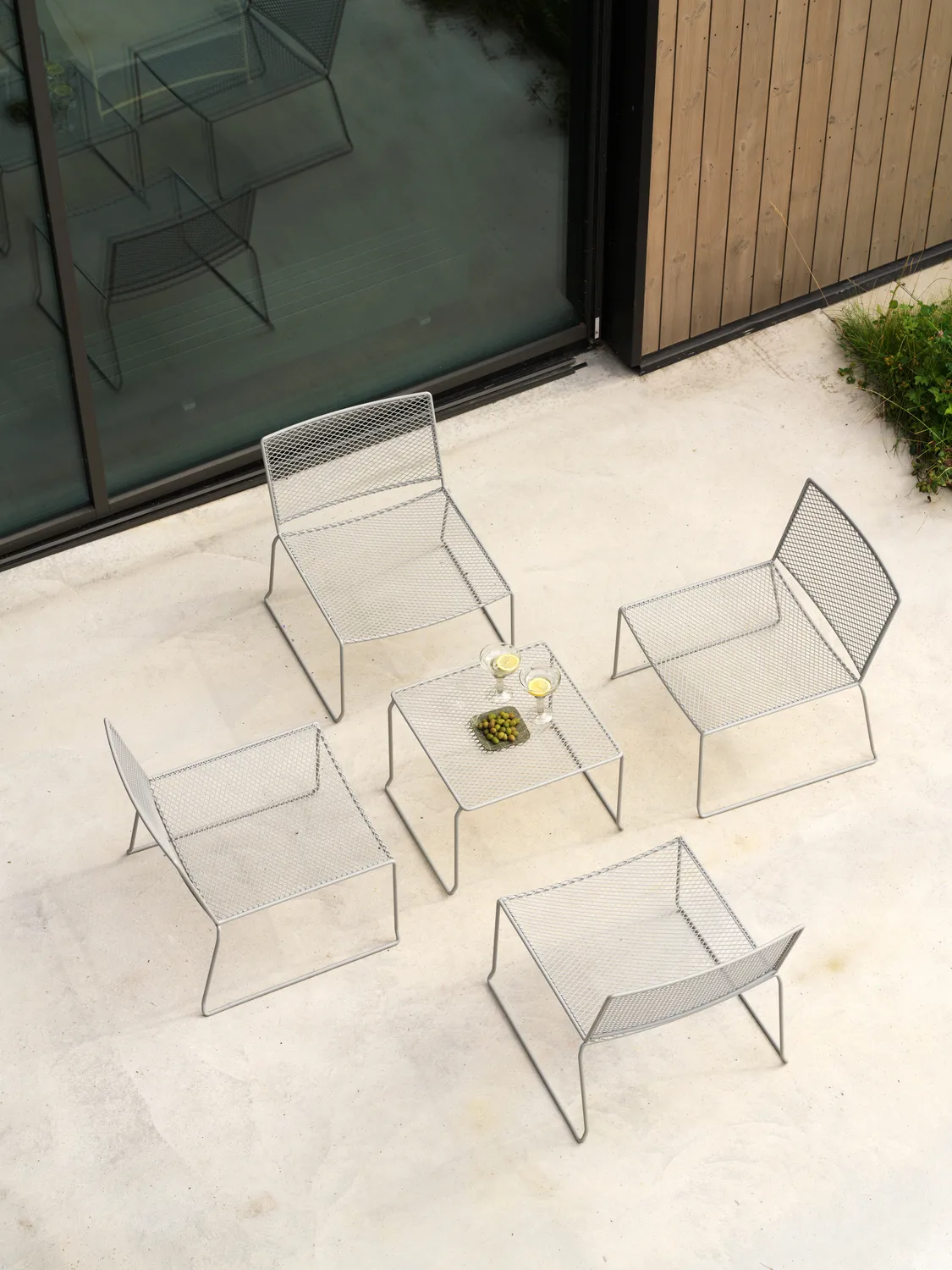 Haru mesa lateral, Slate grey, 54x54 cm Brafab