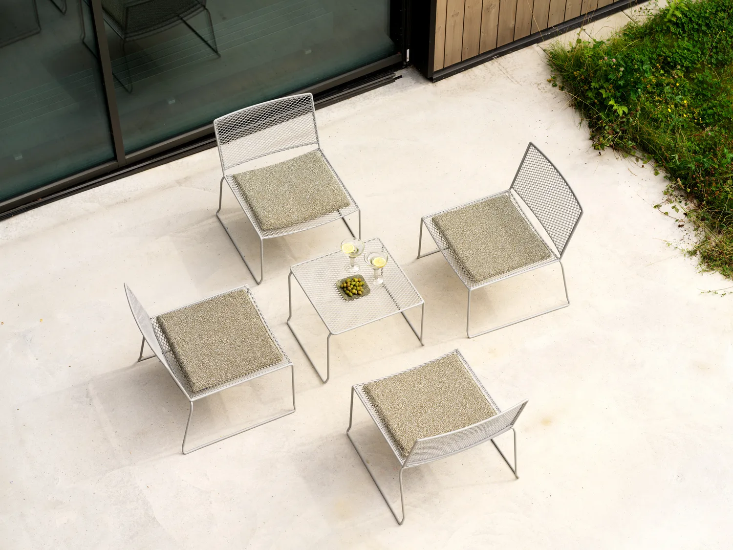 Haru mesa lateral, Slate grey, 54x54 cm Brafab