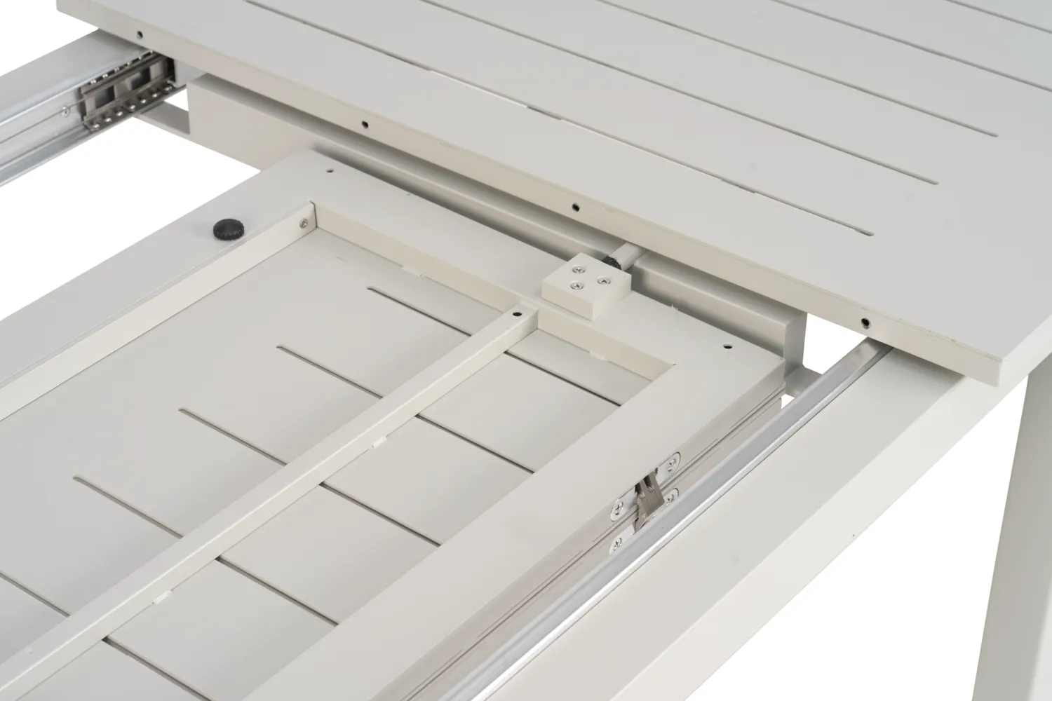 Lomma mesa de jantar, Light grey, 128-187x80x73 cm Brafab
