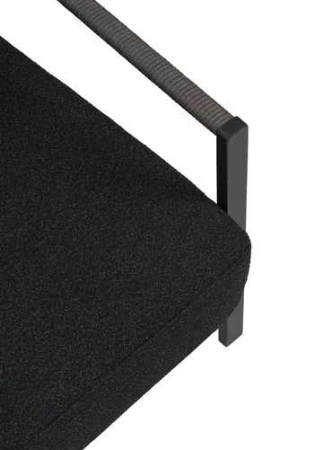 Lyra poltrona - Preto-teddy preto - Brafab