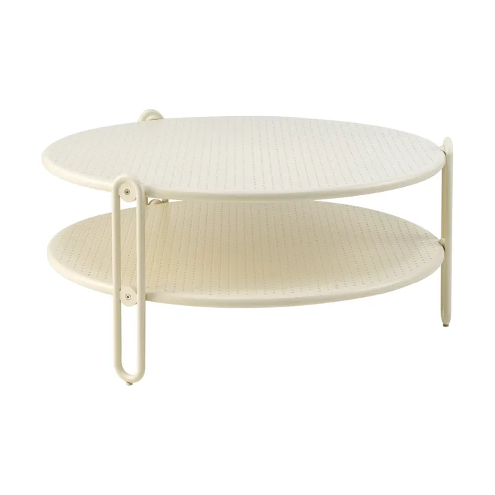 Mesa de centro Blixt - Pearl white, Ø85 cm - Brafab