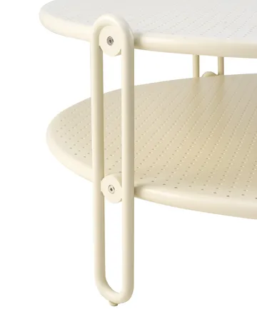Mesa de centro Blixt - Pearl white, Ø85 cm - Brafab