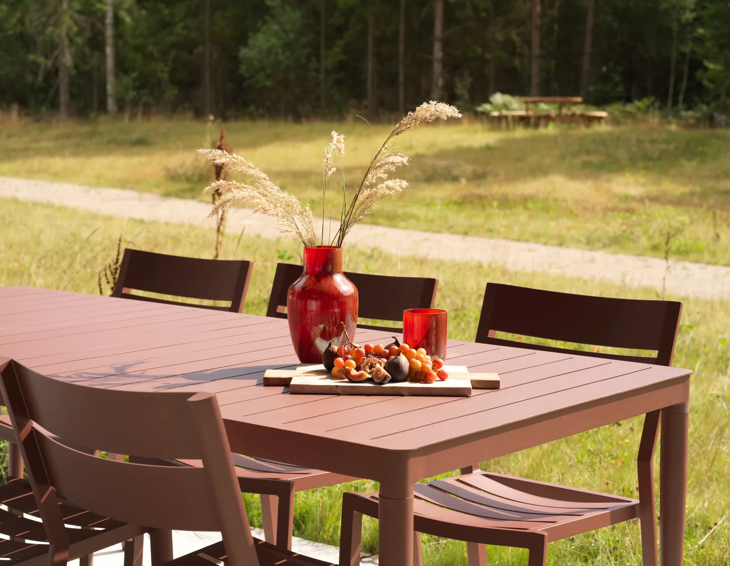 Mesa de jantar Bigby, Vermelho zin, 195x90 cm Brafab