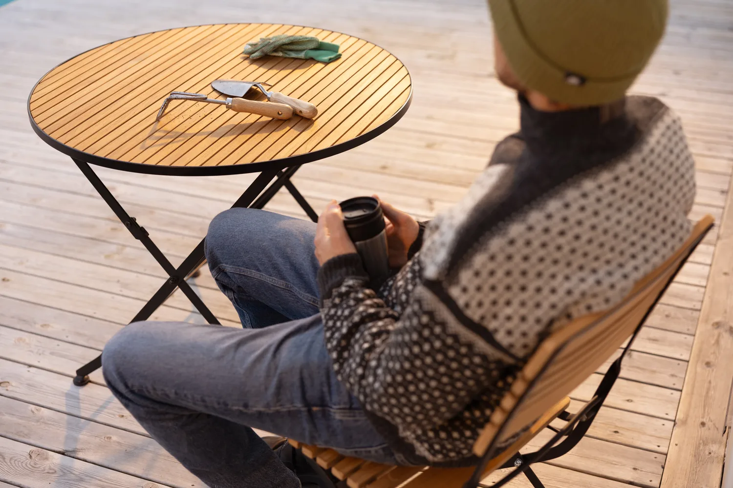 Mesa de jantar Brewer, Preto-teca, Ø85 cm Brafab