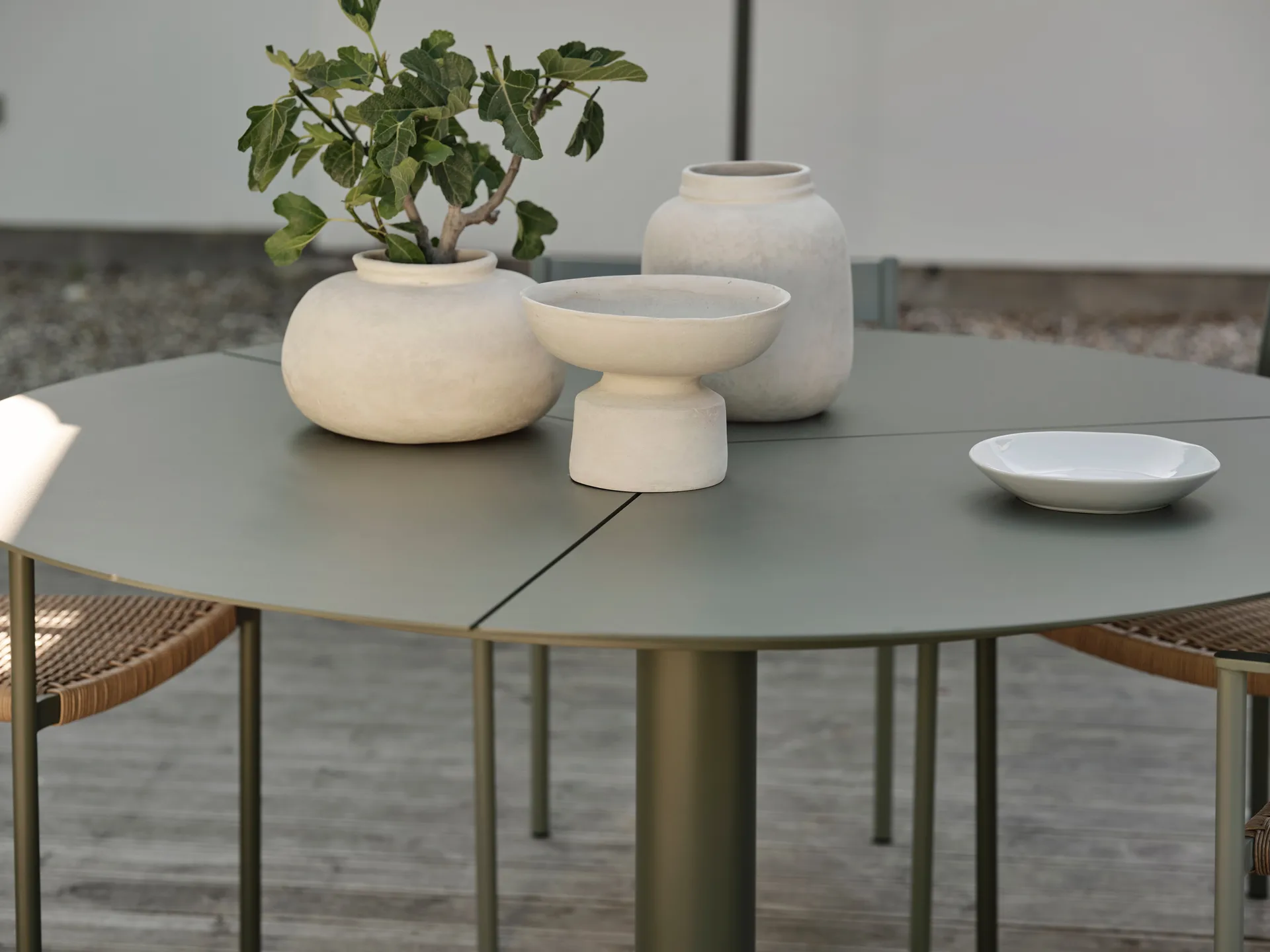 Mesa de jantar Peace Ø110 cm Nordic green Brafab