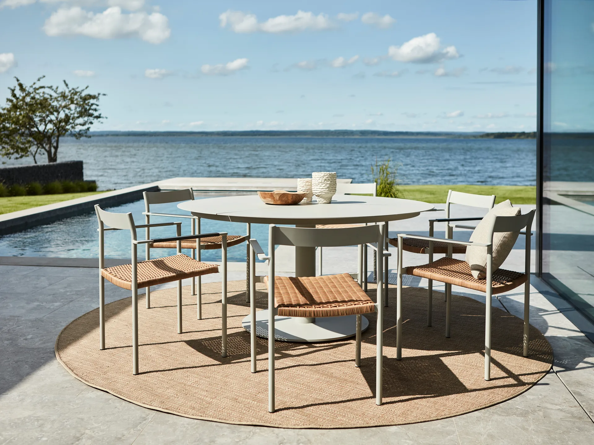 Mesa de jantar Peace Ø150 cm Nordic green Brafab