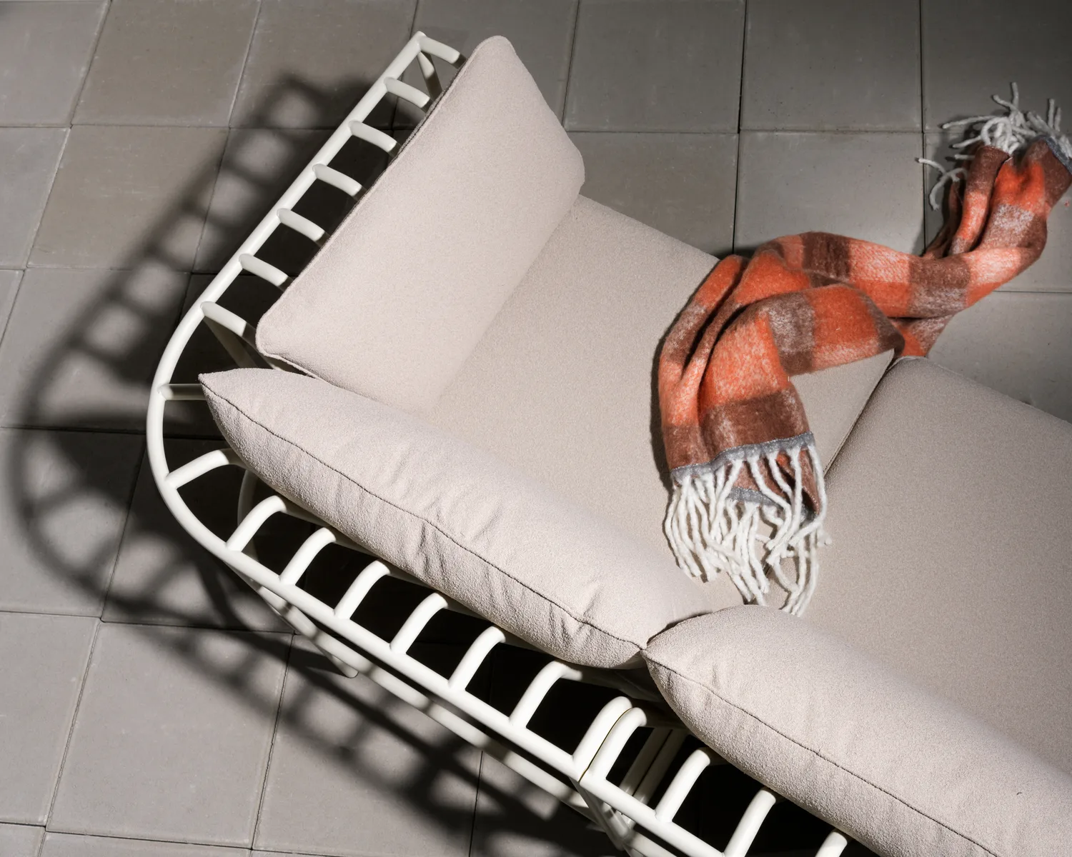 Módulo de sofá Collier, Pearl white-teddy beige, módulo central Brafab