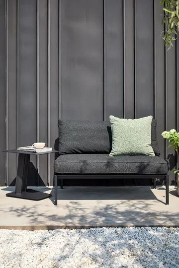 Módulo de sofá Upper - Preto-teddy black, peça central - Brafab