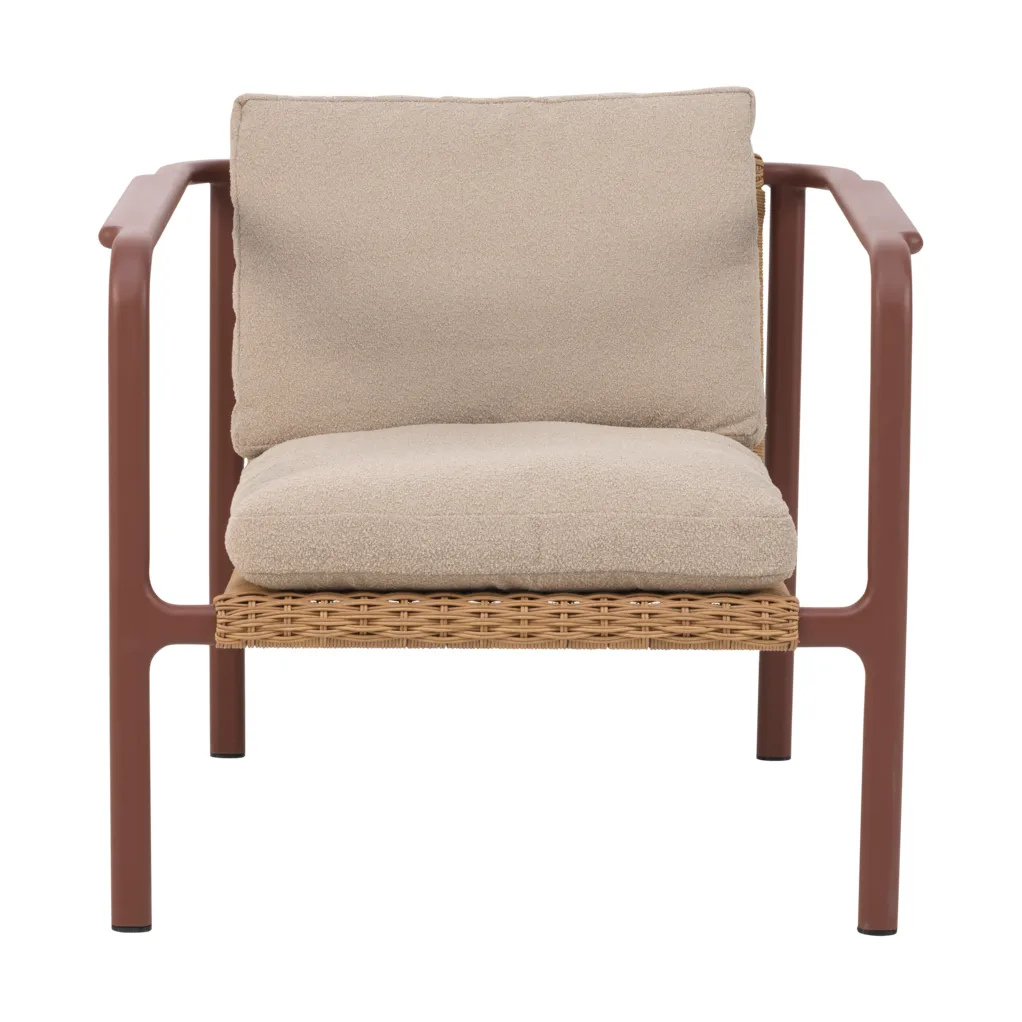 Motty poltrona, Vermelho zin-teddy bege Brafab