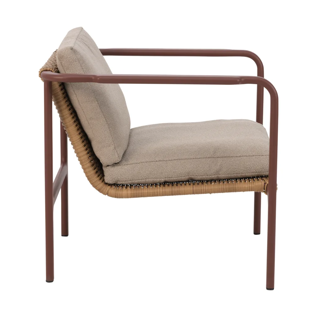 Motty poltrona, Vermelho zin-teddy bege Brafab