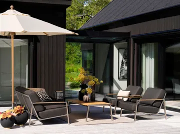 Naos poltrona - Aço inoxidável-quase preto - Brafab