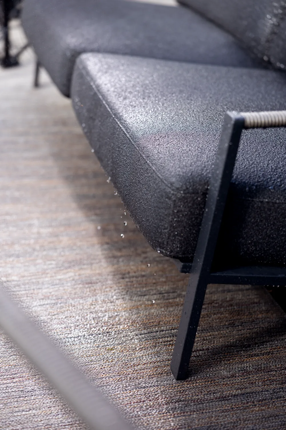 Naos sofá, Preto-teddy black, 2,5 lugares Brafab