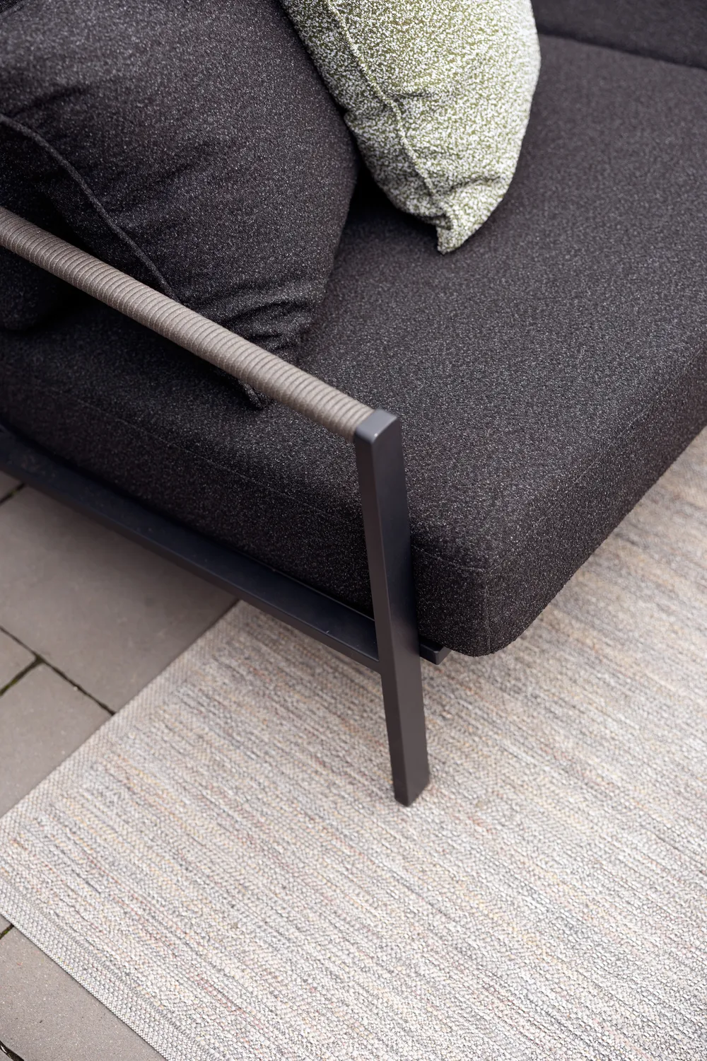 Naos sofá, Preto-teddy black, 2,5 lugares Brafab