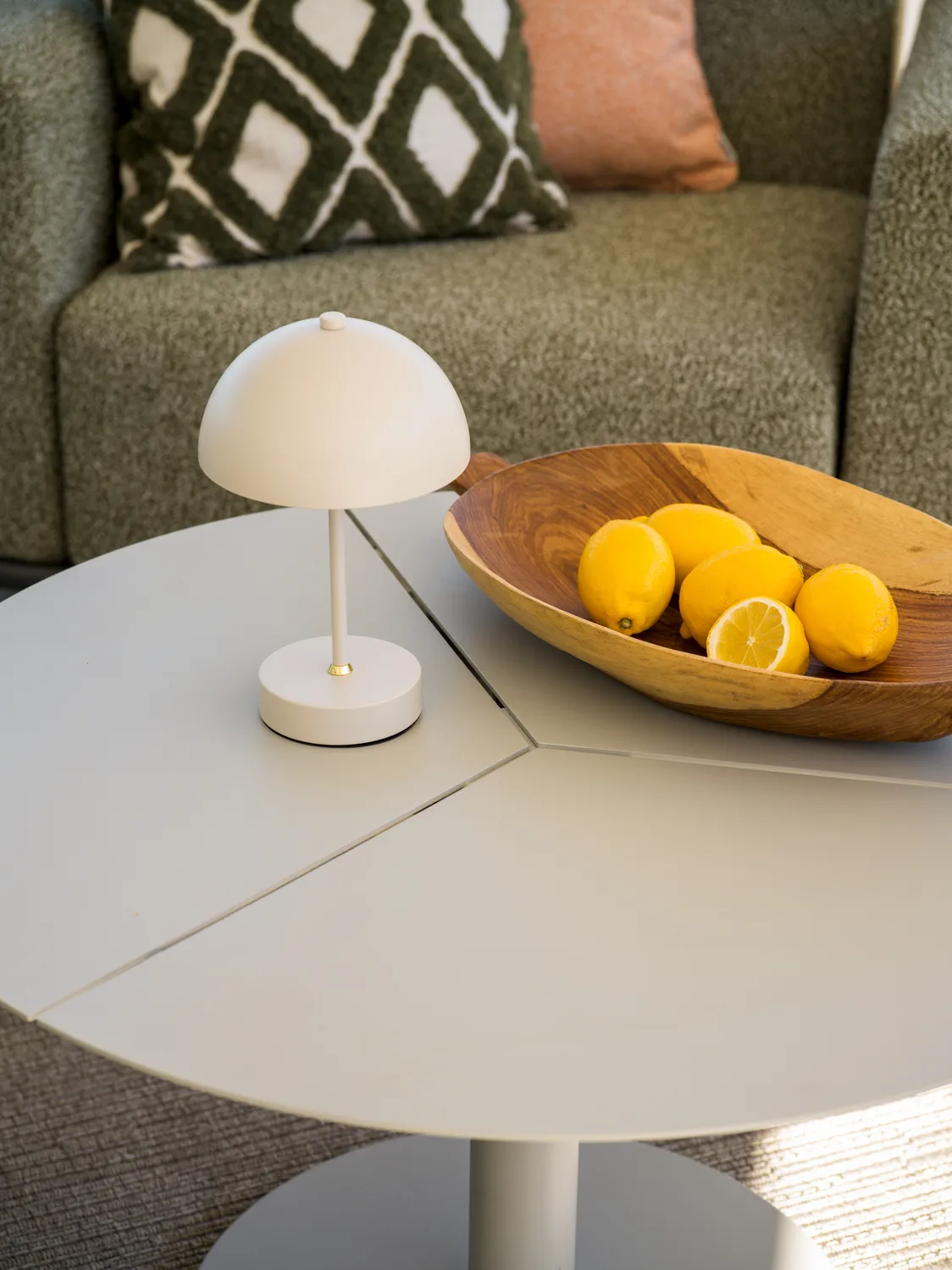 Peace mesa de centro, Light grey, Ø80x46 cm Brafab