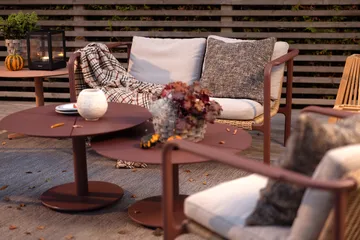 Peace mesa de centro - Zin red, Ø80x40 cm - Brafab