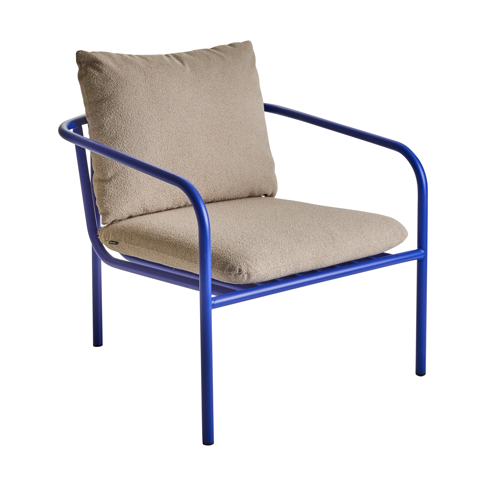 Poltrona Bendt lounge, Teddy beige-indigo blue Brafab