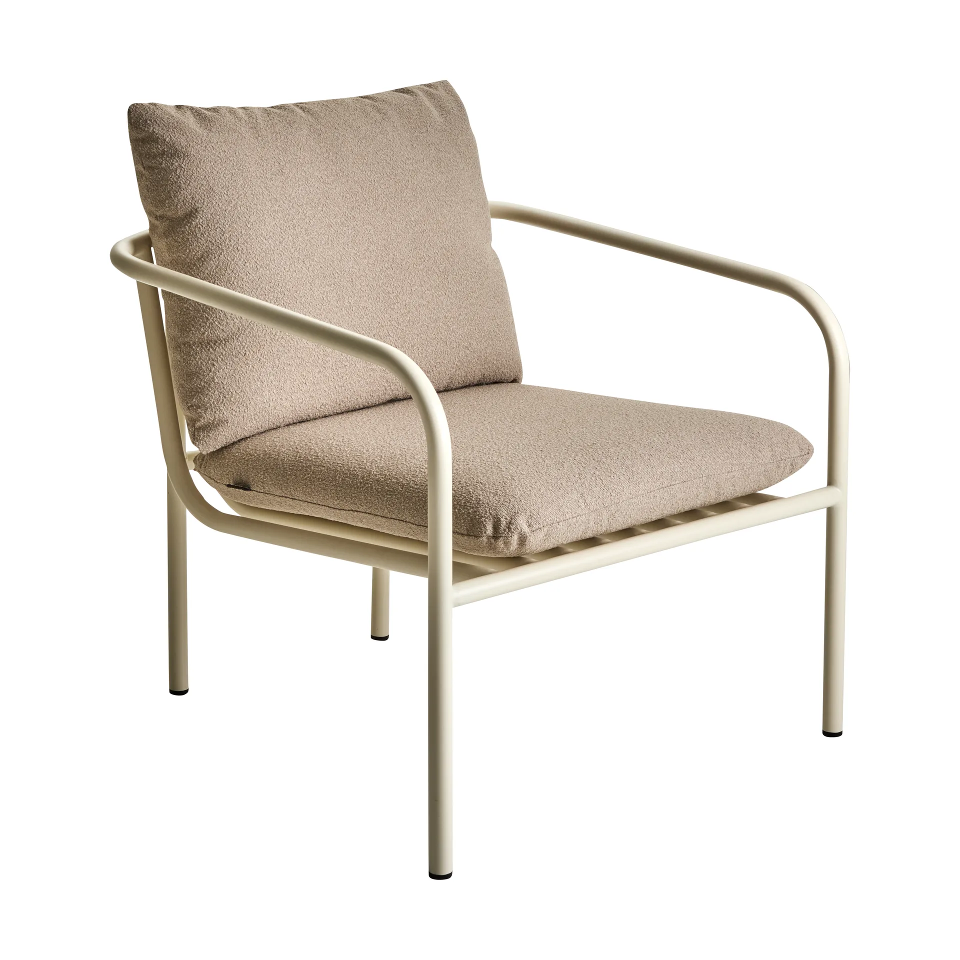 Poltrona Bendt lounge, Teddy beige-pearl white Brafab