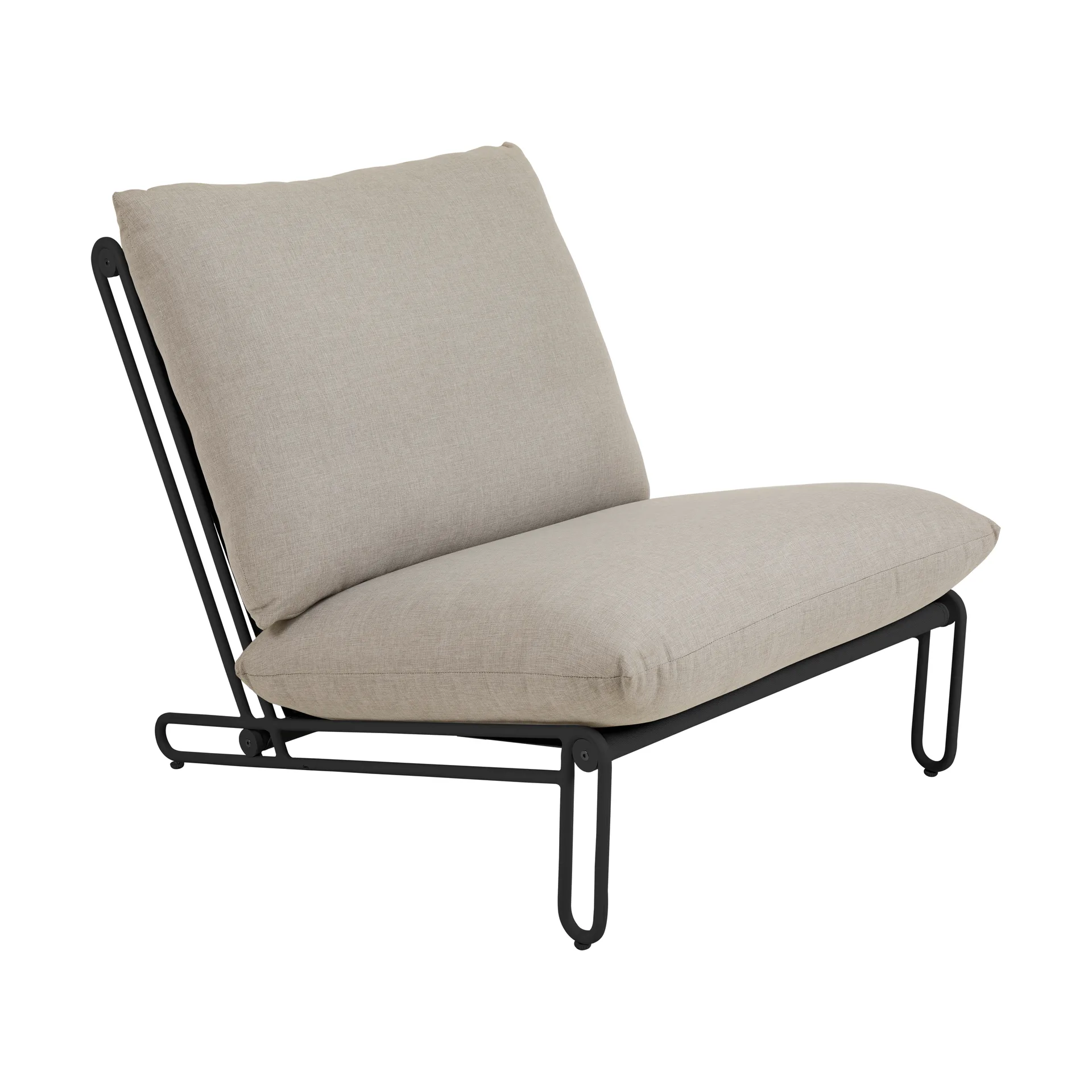 Poltrona Blixt lounge, Preto-clay beige Brafab