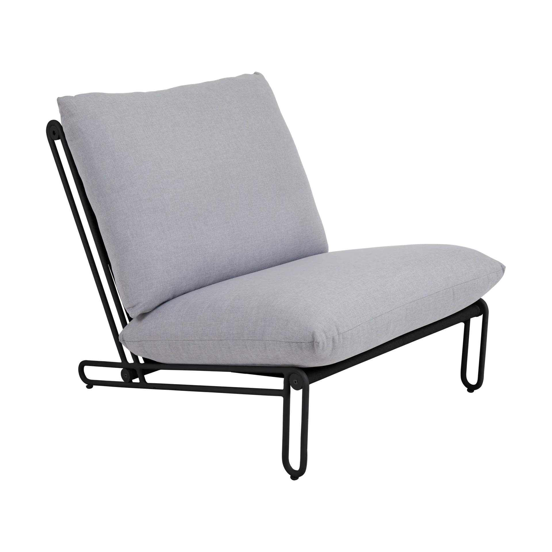 Poltrona Blixt lounge, Preto-sky grey Brafab