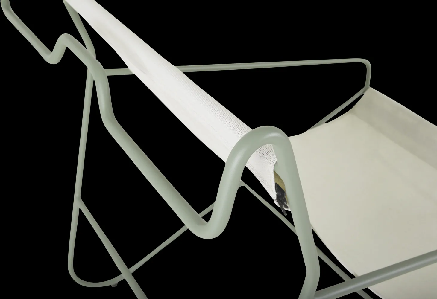 Poul Chair poltrona lounge, Verde poeira-branco Brafab