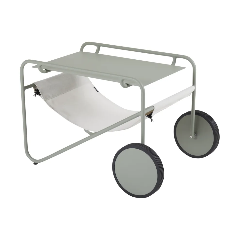 Poul Table mesa lateral, Dusty green-off white, 72x44 cm Brafab