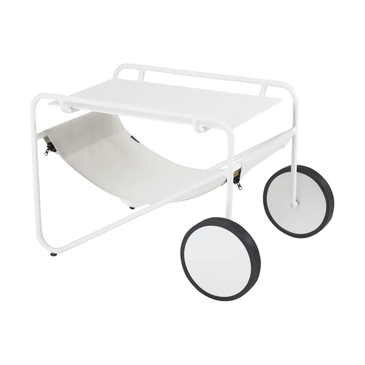 Poul Table mesa lateral - White-off white, 72x44 cm - Brafab