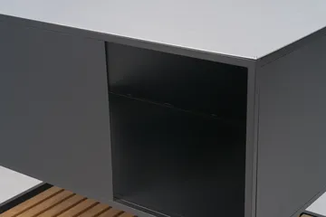 Prep armário de bancada para cozinha exterior 110x90x70 cm - Preto - Brafab