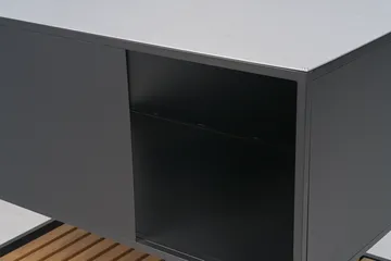 Prep armário de bancada para cozinha exterior 110x90x70 cm - Preto - Brafab