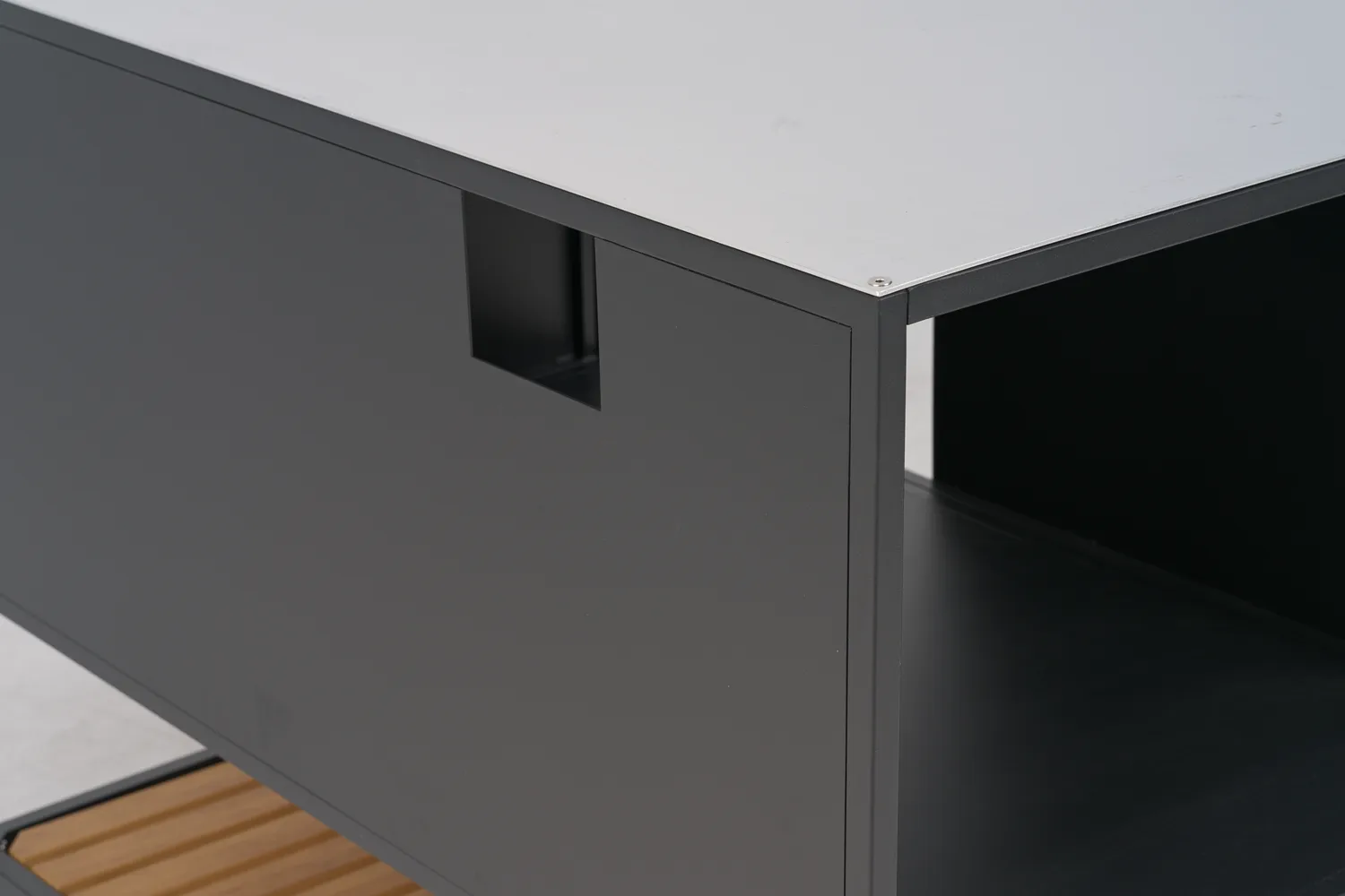 Prep armário de bancada para cozinha exterior 110x90x70 cm, Preto Brafab