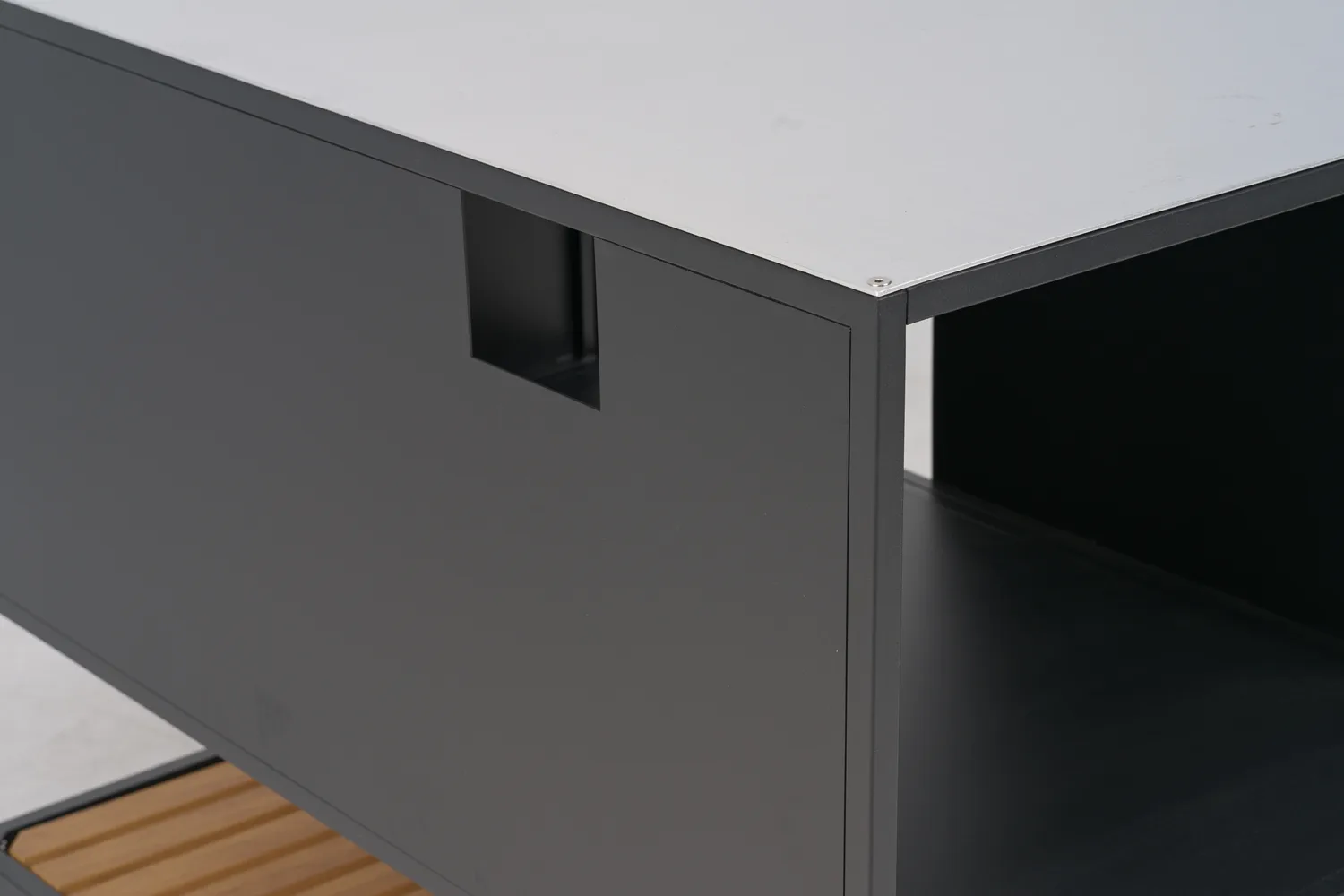 Prep armário de bancada para cozinha exterior 110x90x70 cm, Preto Brafab