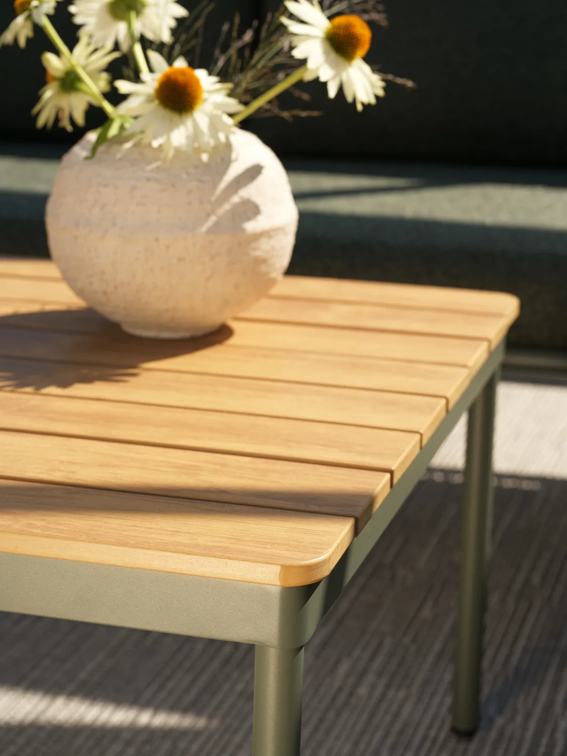 Reno mesa de centro, Nordic green-natural wood, 110x70 cm Brafab